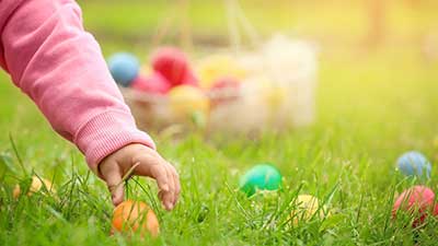 Children love an Easter egg hunt.